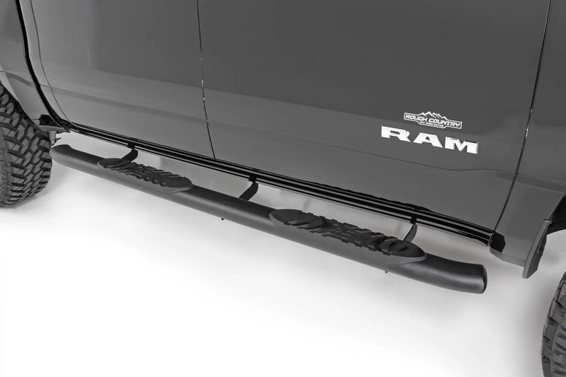 Oval Nerf Step Crew Cab Black Ram 1500 (19-26)/1500 TRX (21-24) by Magwarehouse.com