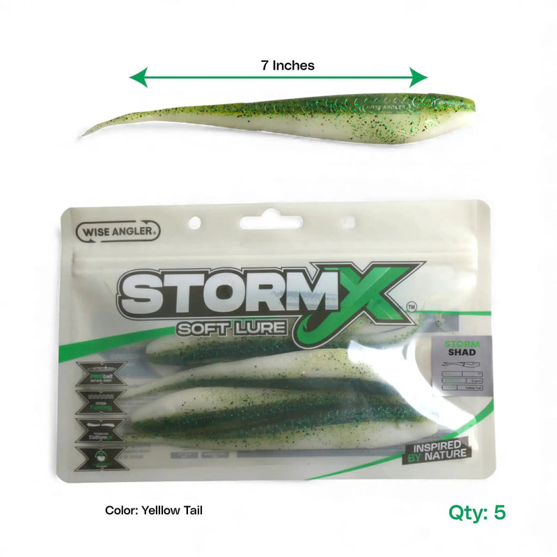 StormX™ Storm Shad 7" Soft Lure by WISE ANGLER