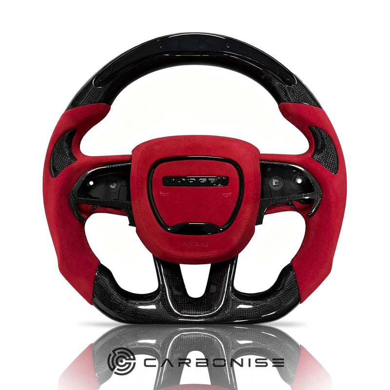 Dodge Steering Wheel(Carbon Fiber+Alcantara) #07 by CARBONISE
