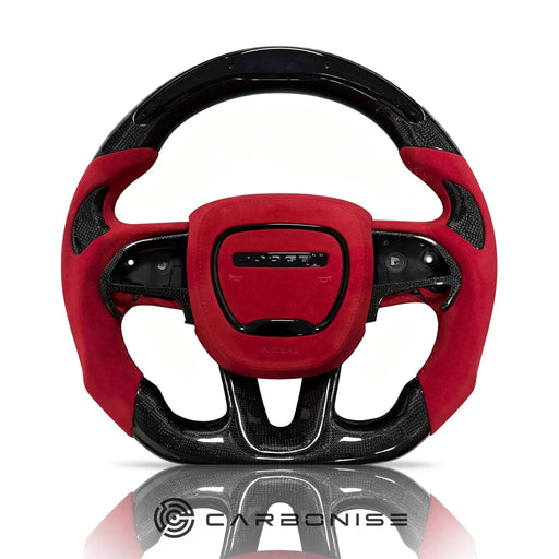 Dodge Steering Wheel(Carbon Fiber+Alcantara) #07 by CARBONISE