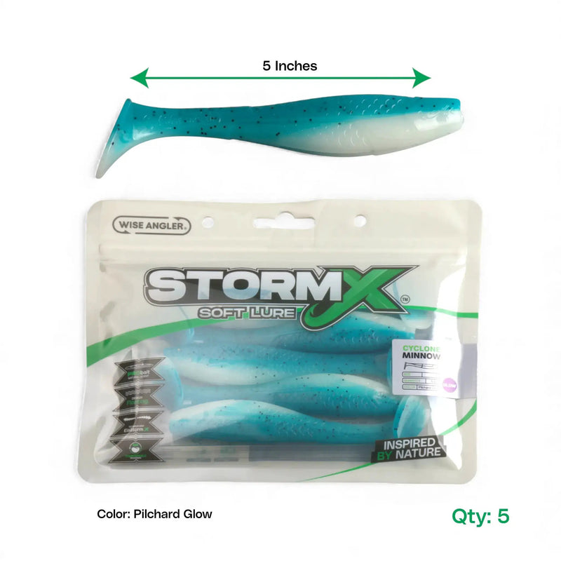 StormX™ Cyclone Minnow 5" Soft Lure by WISE ANGLER