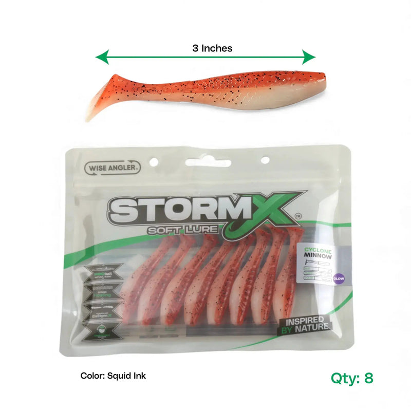 StormX™ Cyclone Minnow 3" Soft Lure by WISE ANGLER