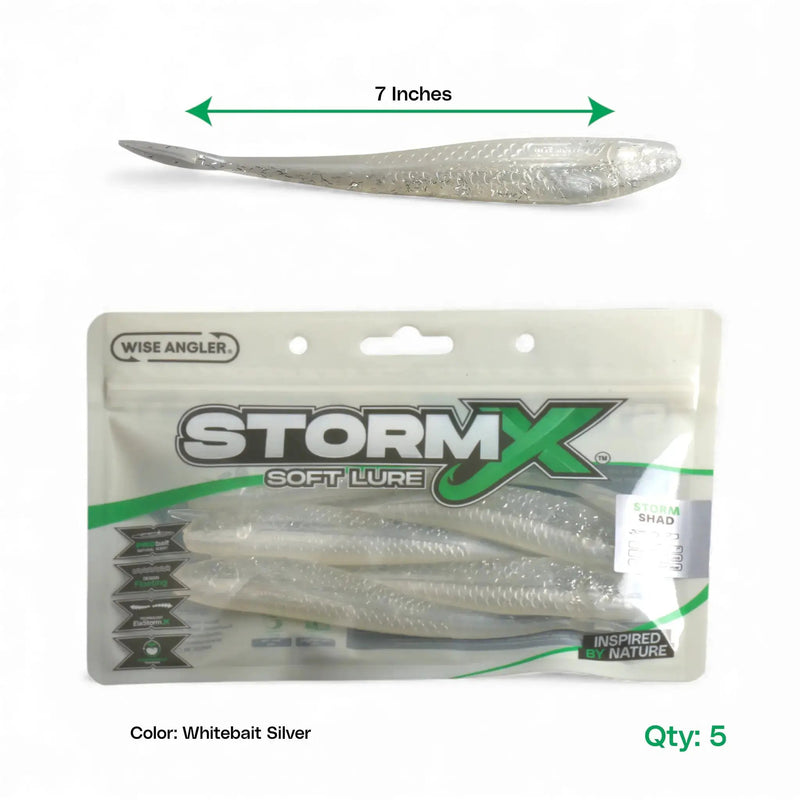 StormX™ Storm Shad 7" Soft Lure by WISE ANGLER
