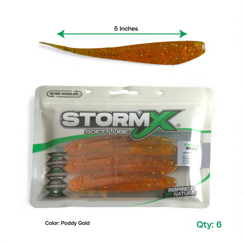 StormX™ Storm Shad 5" Soft Lure by WISE ANGLER