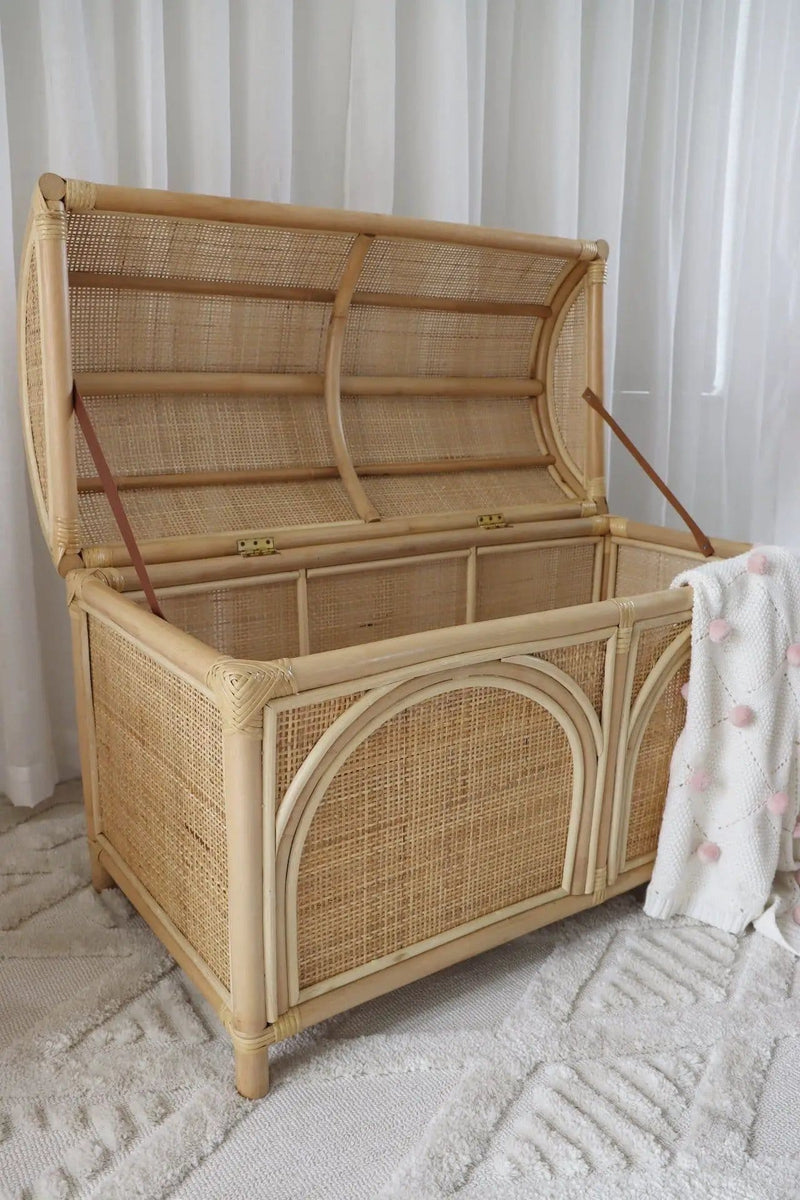 Inkah Limited Large Rattan Toy Chest For Kids Storage And Decor Home Large Rattan Toy Chest for Kids Storage and Decor