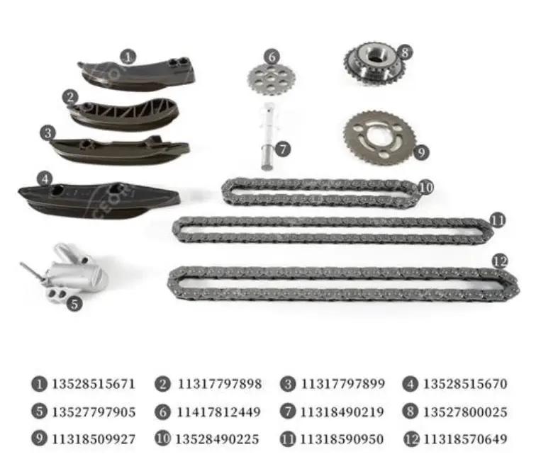 N57 Engine Timing Chain Tensioner Kit for BMW X6 X5 X4 X3 7 5 4 3 Series 330d 325d 430d 530d 525d 730d 30d 2993cc 3.0L 10- by JBH AUTO PARTS