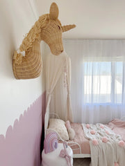 Rattan Unicorn wall mount by Inkah Limited