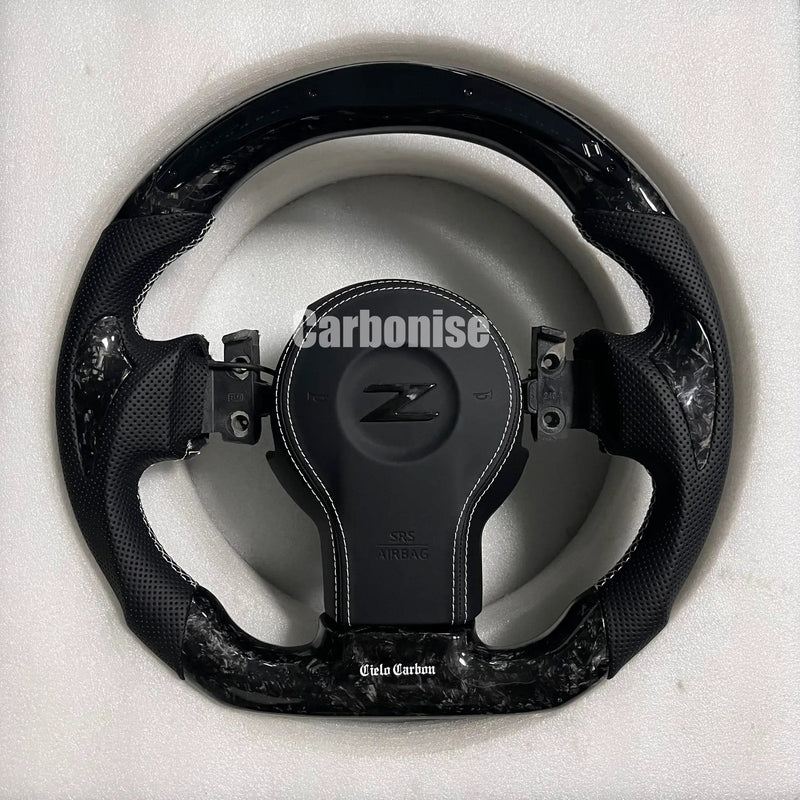 Nissan Fairlady 350Z Forged Carbon Fiber Steering Wheel by CARBONISE