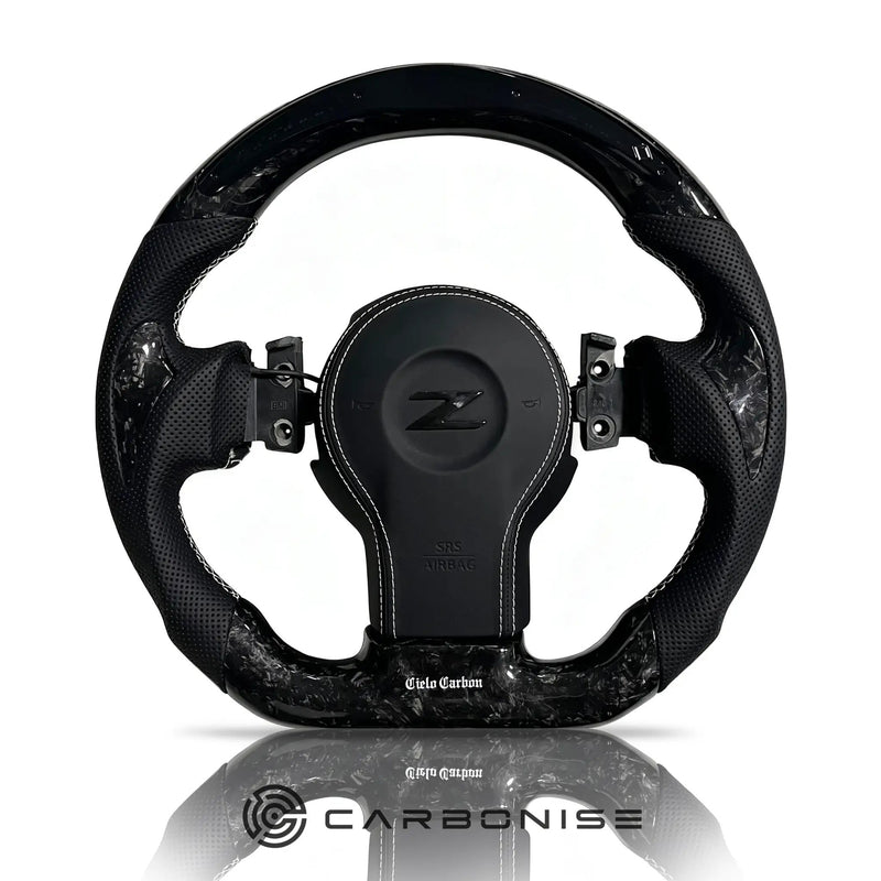Nissan Fairlady 350Z Forged Carbon Fiber Steering Wheel by CARBONISE