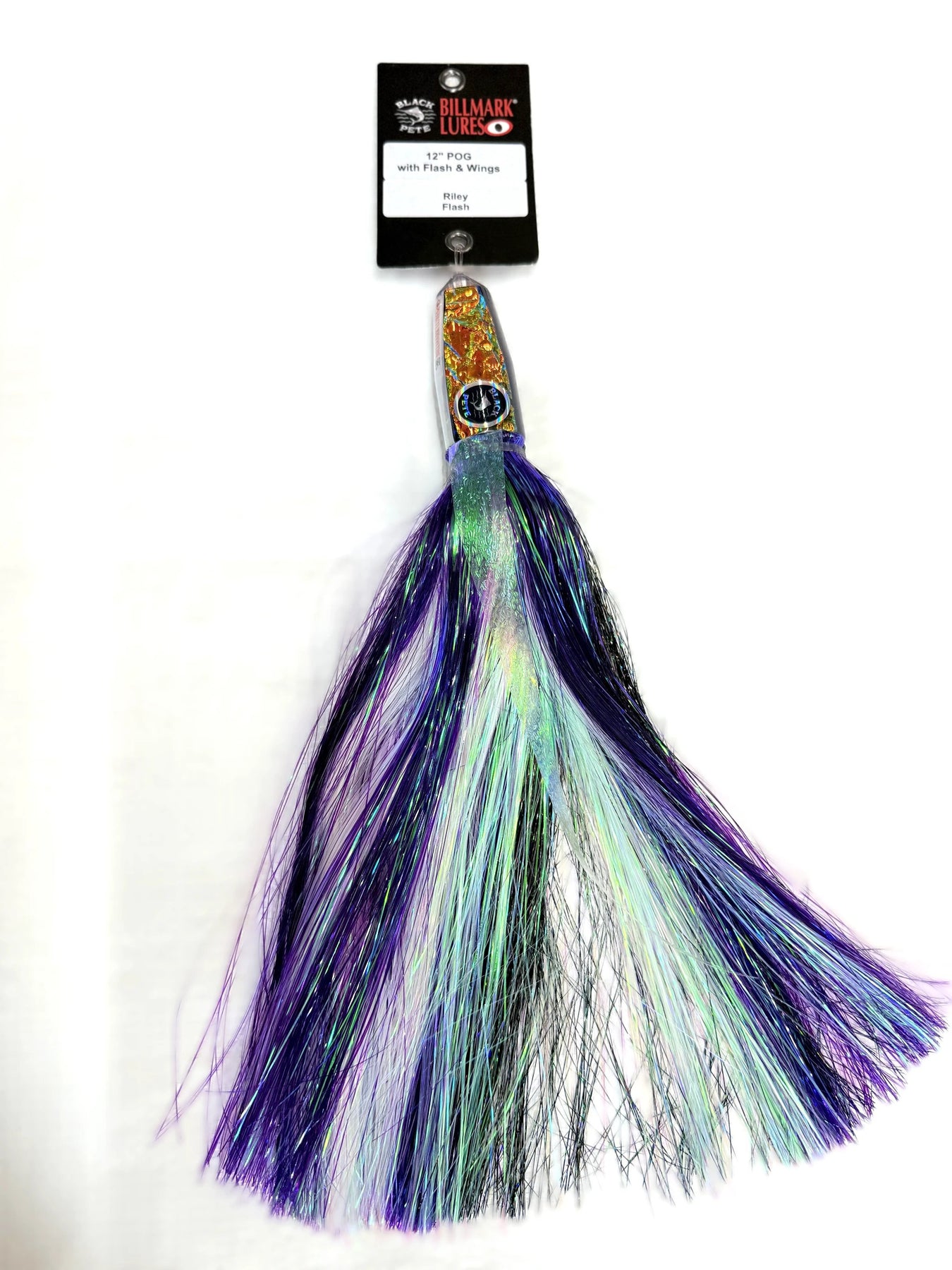 12 Inch POG Bullet Skirted Flash And Wing Trolling Lure For Marlin And Tuna by Black Pete