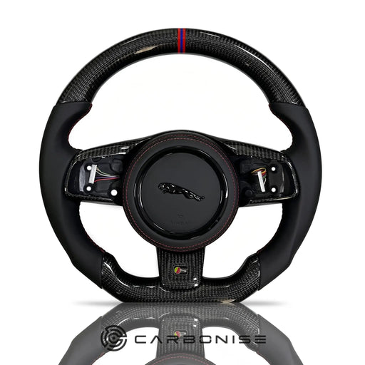 Jaguar Steering Wheel (Carbon Fiber+Smooth Leather) @7 by CARBONISE