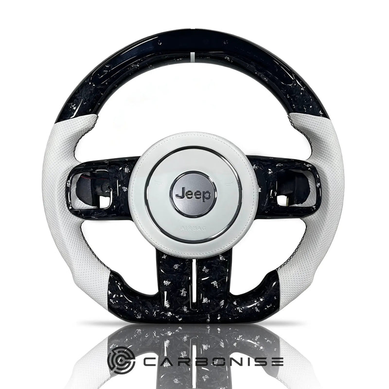 Jeep Steering Wheel (Forged Carbon Fiber+Perforated Leather)@5 by CARBONISE