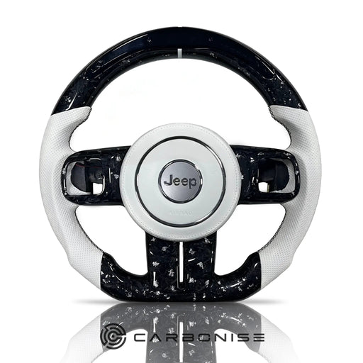 Jeep Steering Wheel (Forged Carbon Fiber+Perforated Leather)@5 by CARBONISE