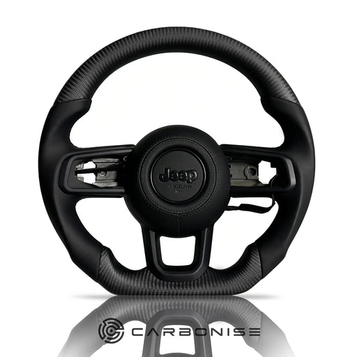 Jeep Steering Wheel (Matte Carbon Fiber+Smooth Leather)@4 by CARBONISE