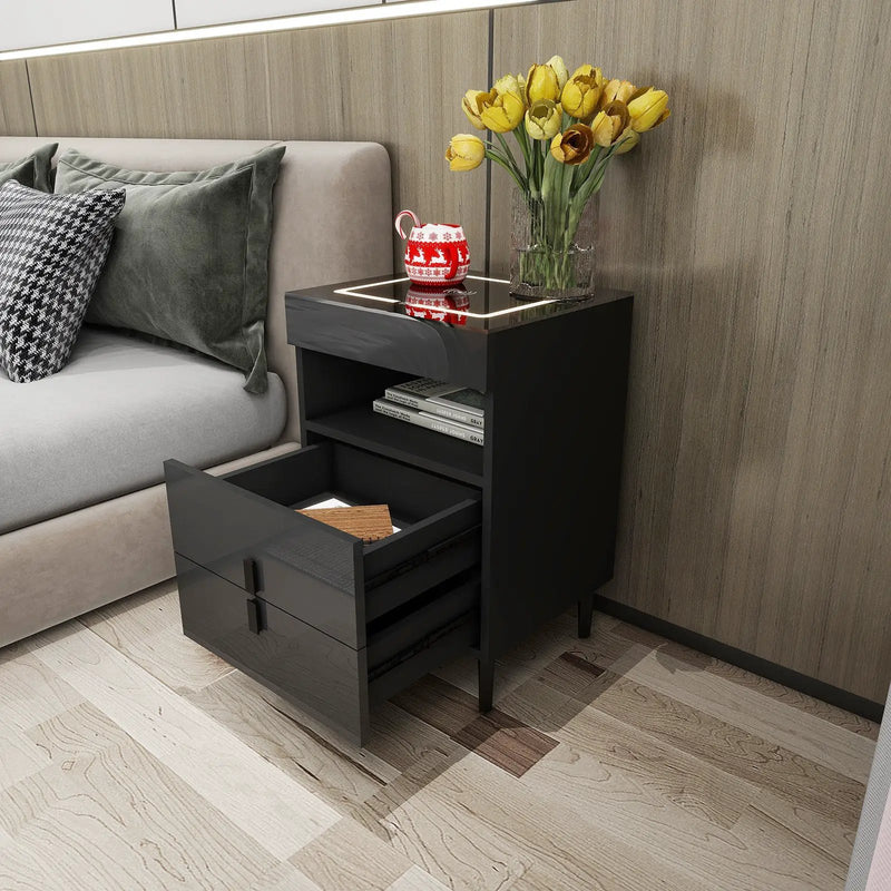 'Nicola' Smart Bedside Table with Intelligent Wireless Charging (USB-C Port DOES NOT WORK!) by sue-e furniture