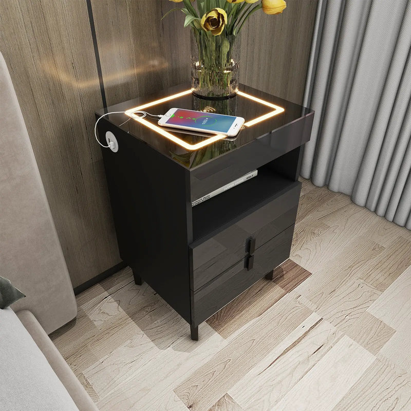 'Nicola' Smart Bedside Table with Intelligent Wireless Charging (USB-C Port DOES NOT WORK!) by sue-e furniture