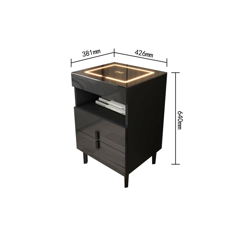 'Nicola' Smart Bedside Table with Intelligent Wireless Charging (USB-C Port DOES NOT WORK!) by sue-e furniture