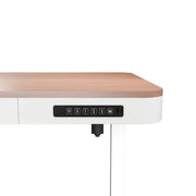ErgoLift Single Motor Sit Stand Desk with Drawer Maple 1.2m by sue-e furniture