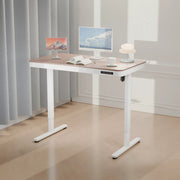 ErgoLift Single Motor Sit Stand Desk with Drawer Maple 1.2m by sue-e furniture