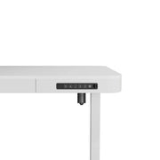 ErgoLift Single Motor Sit Stand Desk with Drawer White 1.2m by sue-e furniture