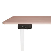 Electra Ergo Single Motor Sit Stand Desk Walnut with White Legs 1.2m by sue-e furniture