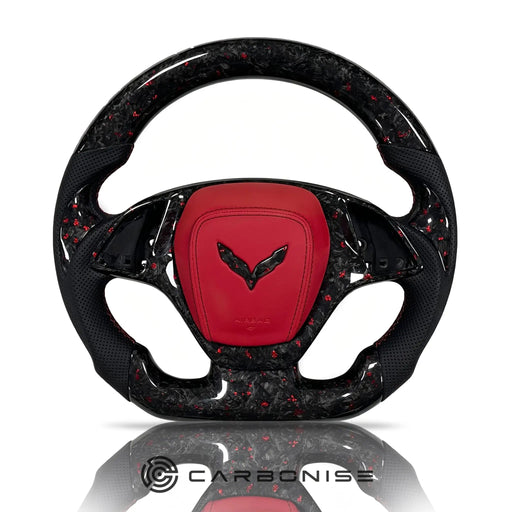 Chevrolet Steering Wheel(Forged Carbon Fiber+Peroated Leather) @5 by CARBONISE