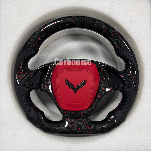 Chevrolet Steering Wheel(Forged Carbon Fiber+Peroated Leather) @5 by CARBONISE