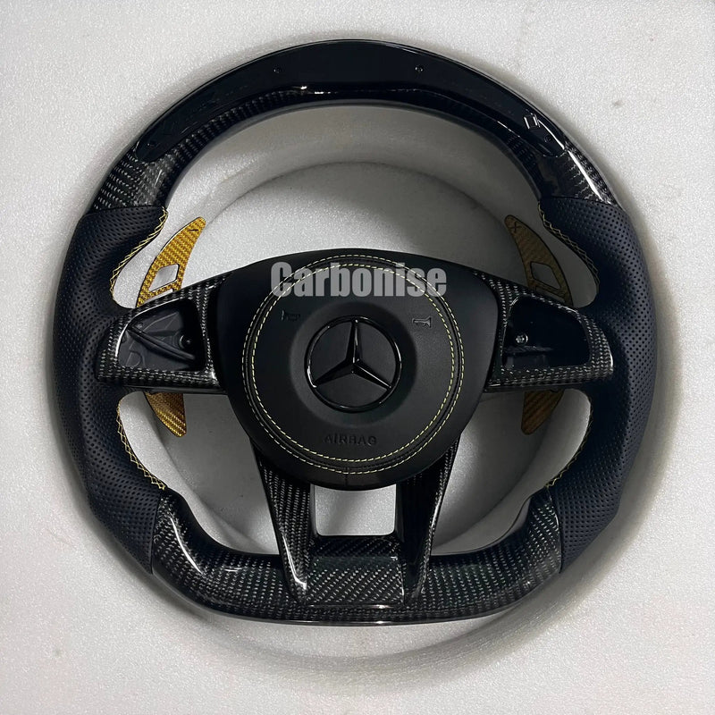 Mercedes-Benz Steering Wheel (Carbon Fiber+Perforated Leather) &5 by CARBONISE