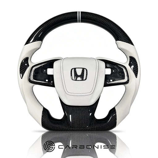 Honda Steering Wheel (Carbon Fiber+ Smooth Leather) @9 by CARBONISE