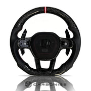 Honda Steering Wheel (Forged Carbon Fiber+Perforated Leather) @7 by CARBONISE