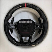 Honda Steering Wheel (Forged Carbon Fiber+Perforated Leather) @7 by CARBONISE