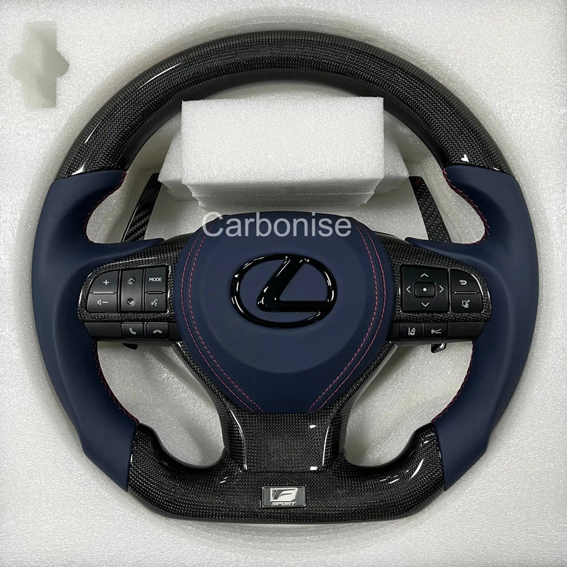 Lexus GS/ES/IS Steering Wheel (Carbon Fiber+Smooth Leather) by CARBONISE