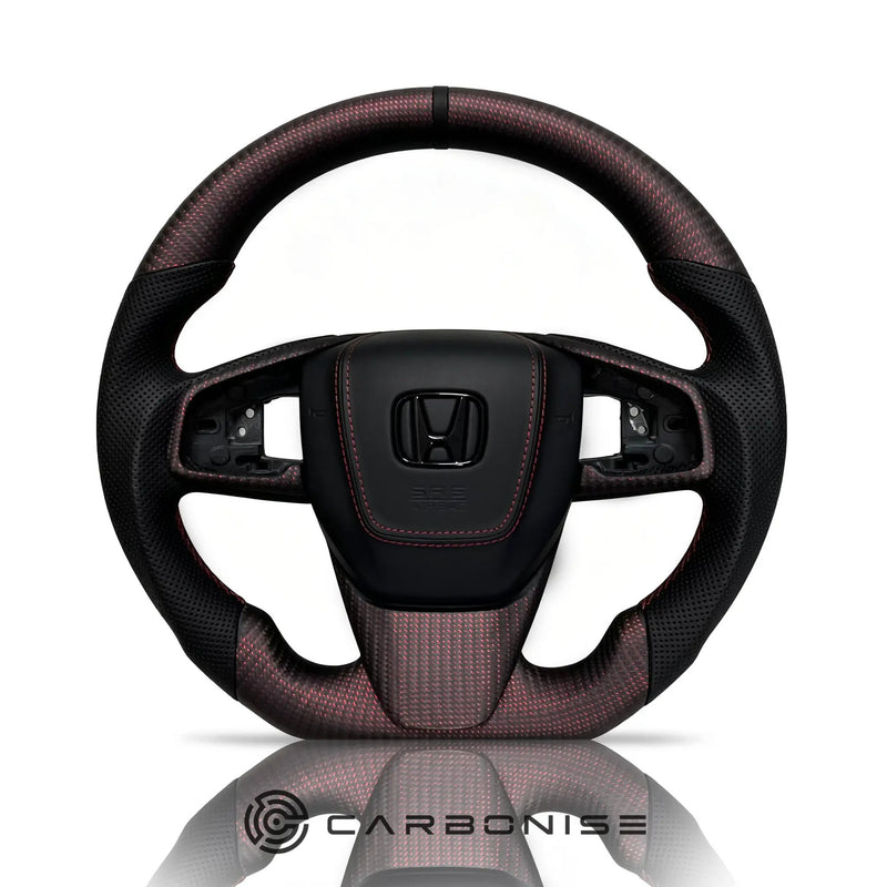 Honda Steering Wheel (Carbon Fiber+Perforated Leather)@6 by CARBONISE