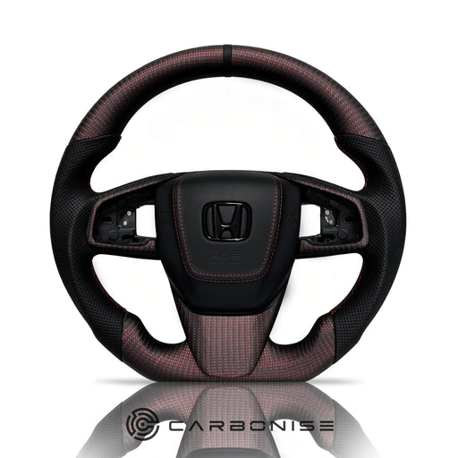 Honda Steering Wheel (Carbon Fiber+Perforated Leather)@6 by CARBONISE