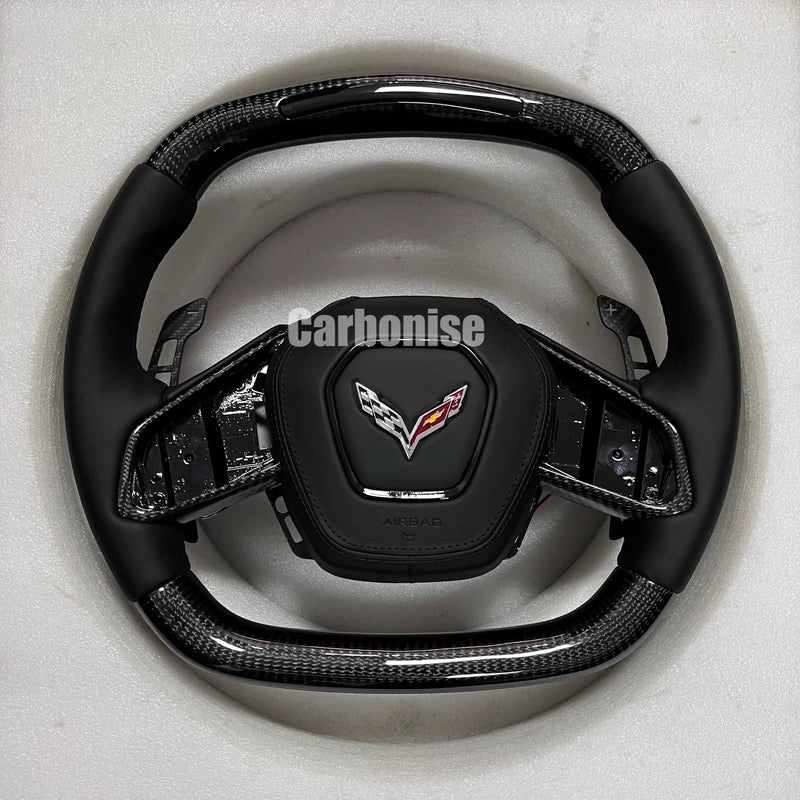 Chevrolet Steering Wheel (Carbon Fiber+Smooth Leather)@3 by CARBONISE