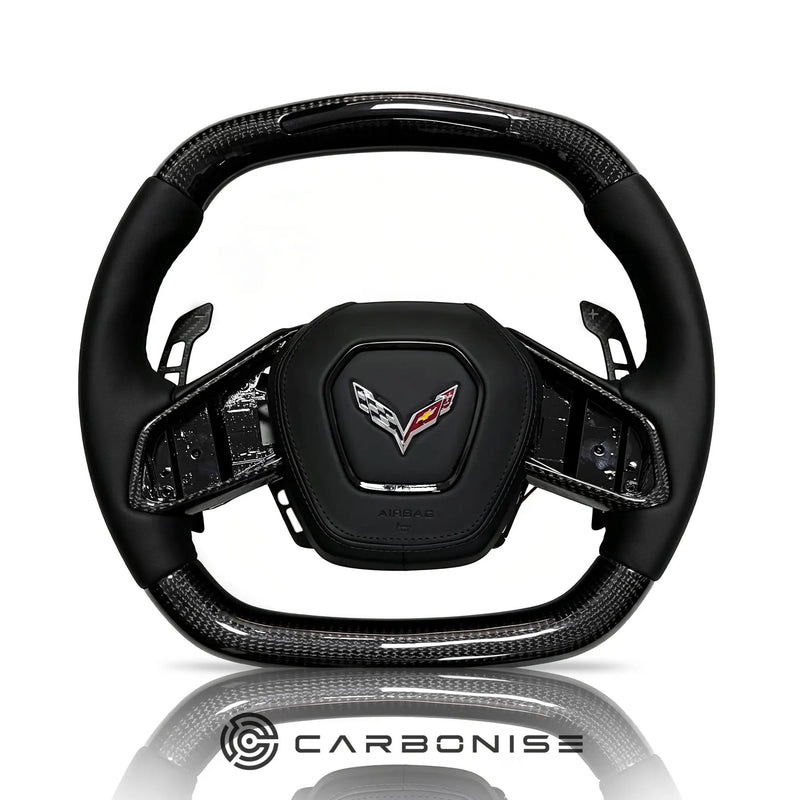 Chevrolet Steering Wheel (Carbon Fiber+Smooth Leather)@3 by CARBONISE
