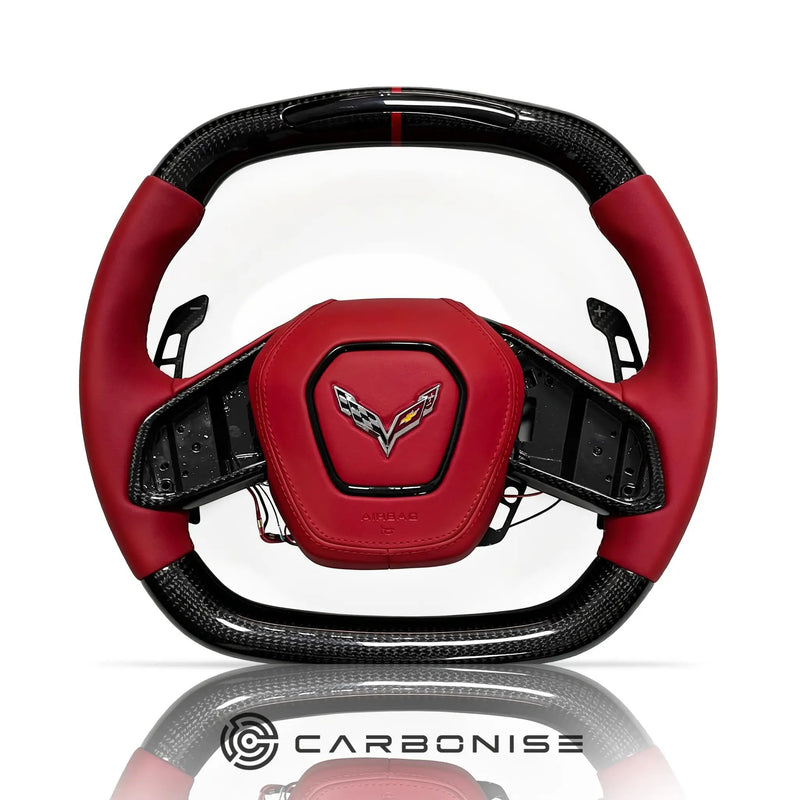 Chevrolet Steering Wheel (Carbon Fiber+Smooth Leather) @2 by CARBONISE