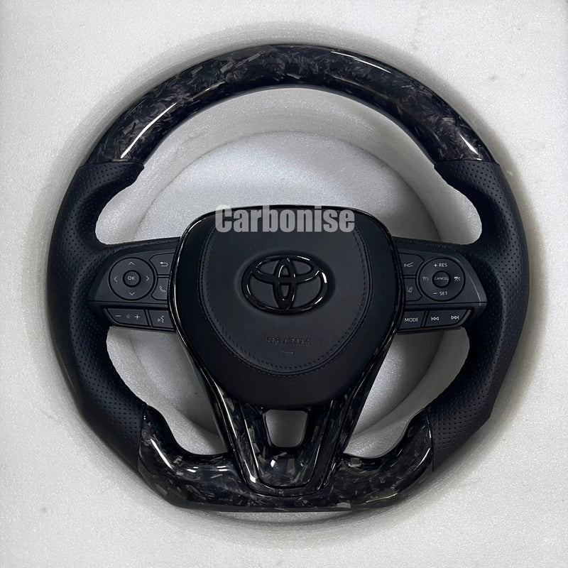 Toyota Corolla/Crown/Camry/Rav4/Harrier (Forged Carbon Fiber+Perforated Leather) @3 by CARBONISE