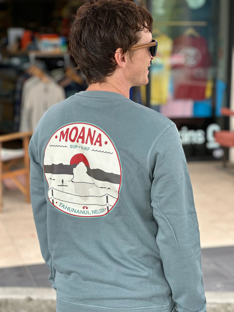 Moana SUP and Surf sweatshirt Moana Urenui Crew Sweatshirt - Mens Moana Urenui Crew Sweatshirt - Mens