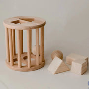 Natural Wooden Shape Sorter - QToys | Montessori Toy NZ by Curious Moonbeam