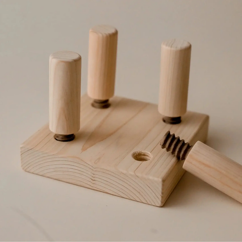 Wooden Screw Game – QToys | Sensory Toy NZ by Curious Moonbeam