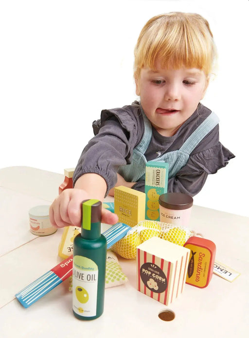 Curious Moonbeam Pretend Play Wooden Supermarket Grocery Set - Tender Leaf Toys | Play Food Wooden Supermarket Grocery Set - Tender Leaf Toys | Play Food