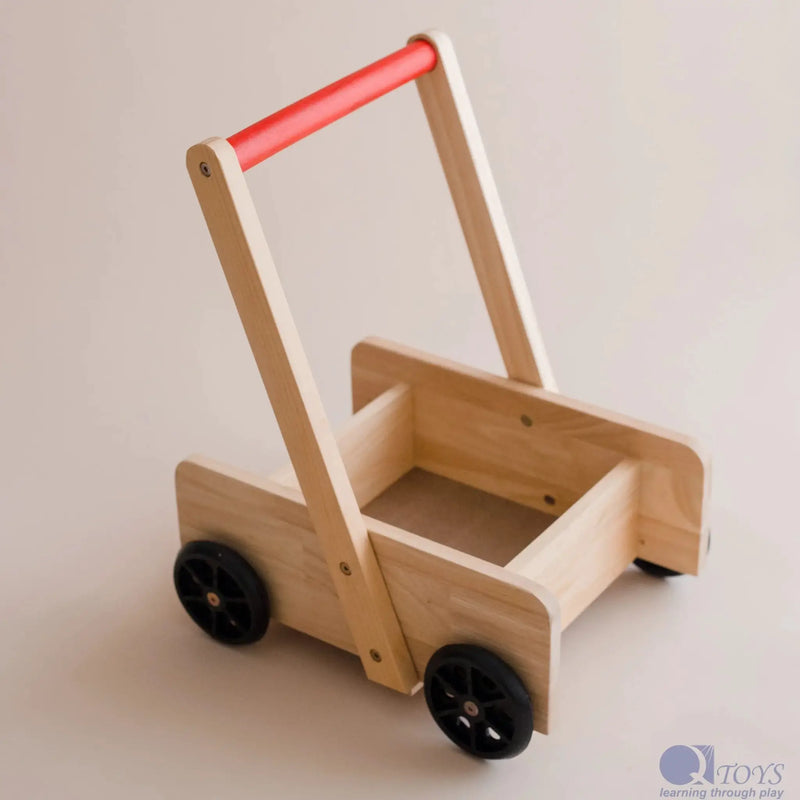 Wooden Classic Baby Walker - QToys | Wooden Toy NZ by Curious Moonbeam