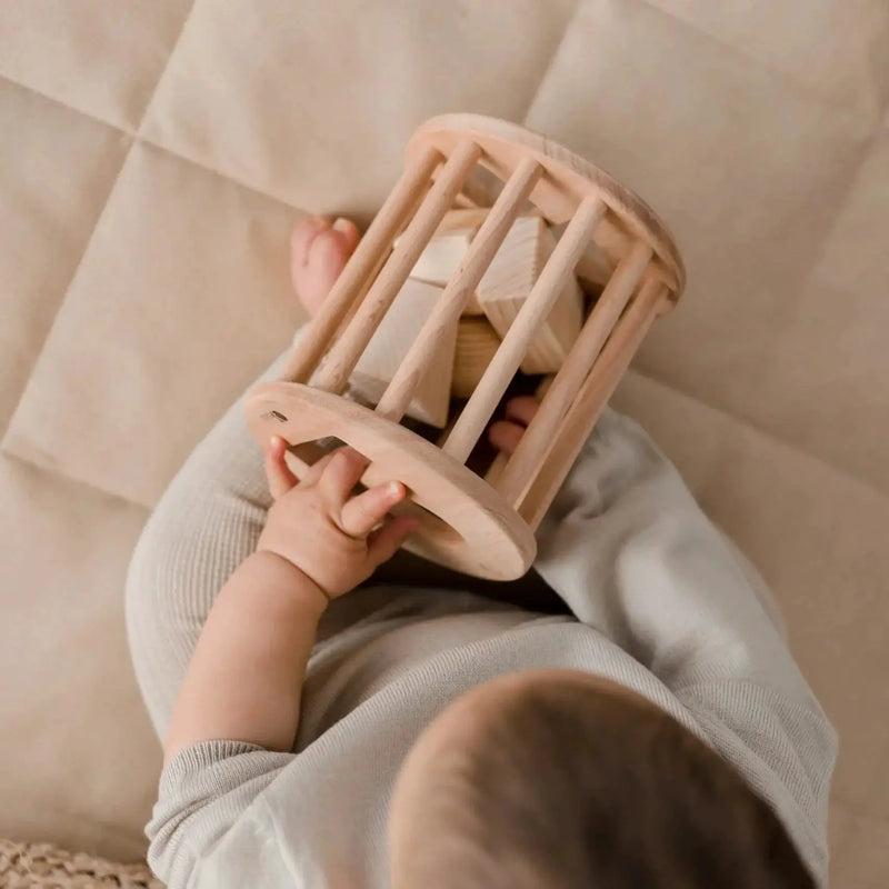 Natural Wooden Shape Sorter - QToys | Montessori Toy NZ by Curious Moonbeam