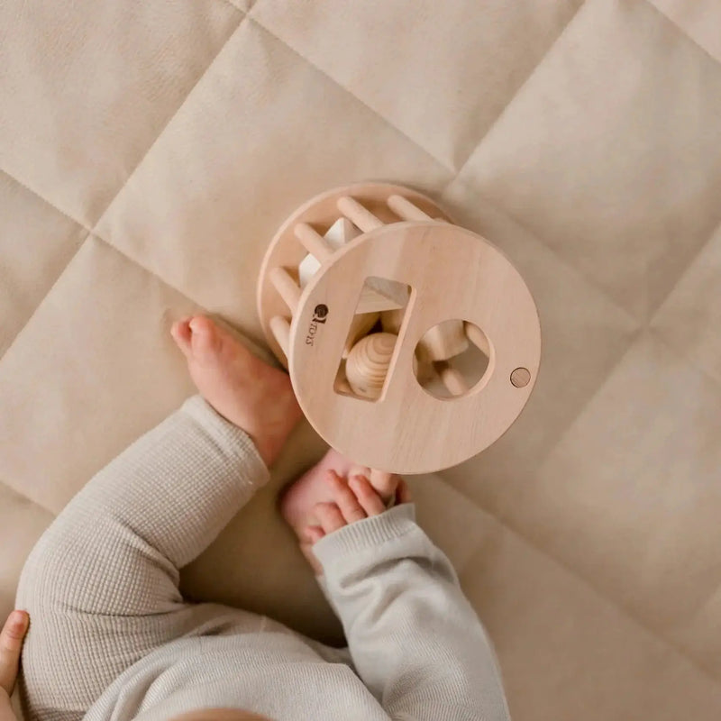 Natural Wooden Shape Sorter - QToys | Montessori Toy NZ by Curious Moonbeam