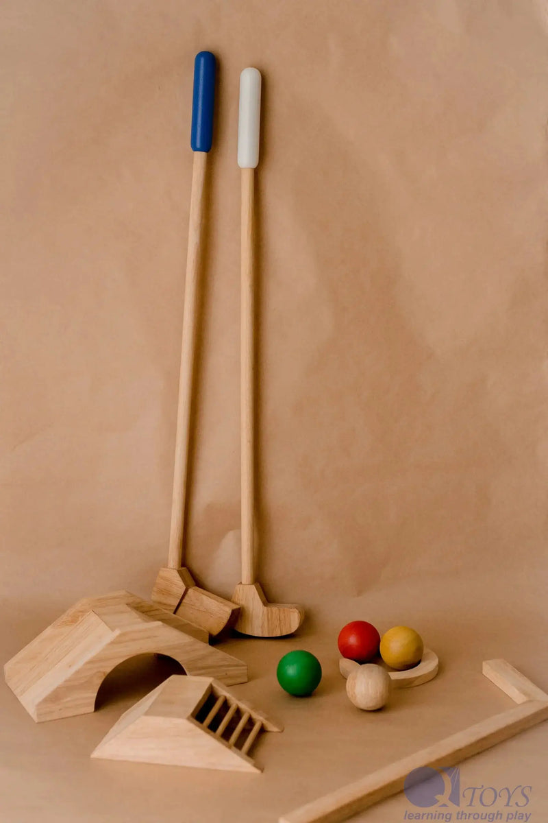 Mini Golf Set - QToys | Wooden Toy NZ by Curious Moonbeam