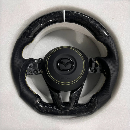 Mazda Steering Wheel (Fogred Carbon Fiber+Perforated Leather) @1 by CARBONISE