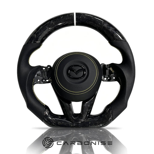 Mazda Steering Wheel (Fogred Carbon Fiber+Perforated Leather) @1 by CARBONISE