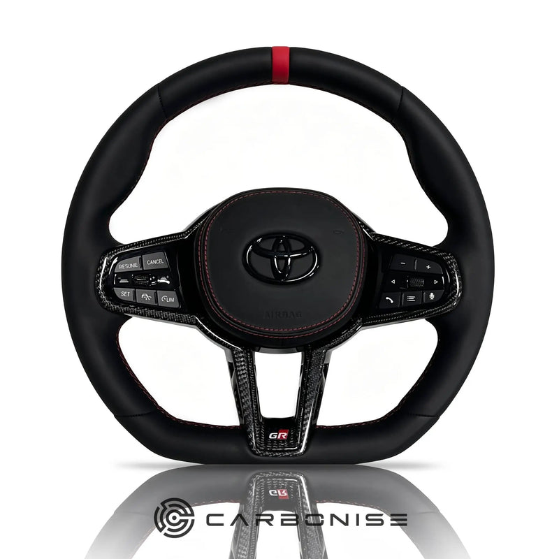 Supra Leather Steering Wheel(Smooth Leather) #16 by CARBONISE