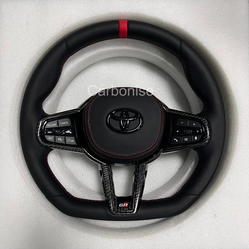 Supra Leather Steering Wheel(Smooth Leather) #16 by CARBONISE